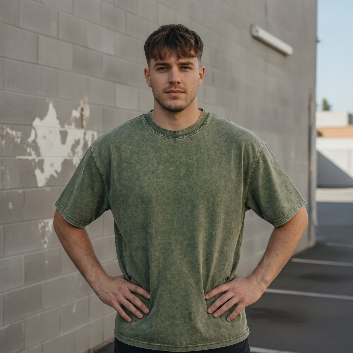 Camiseta Oversized Deslavada · Lavado Ácido