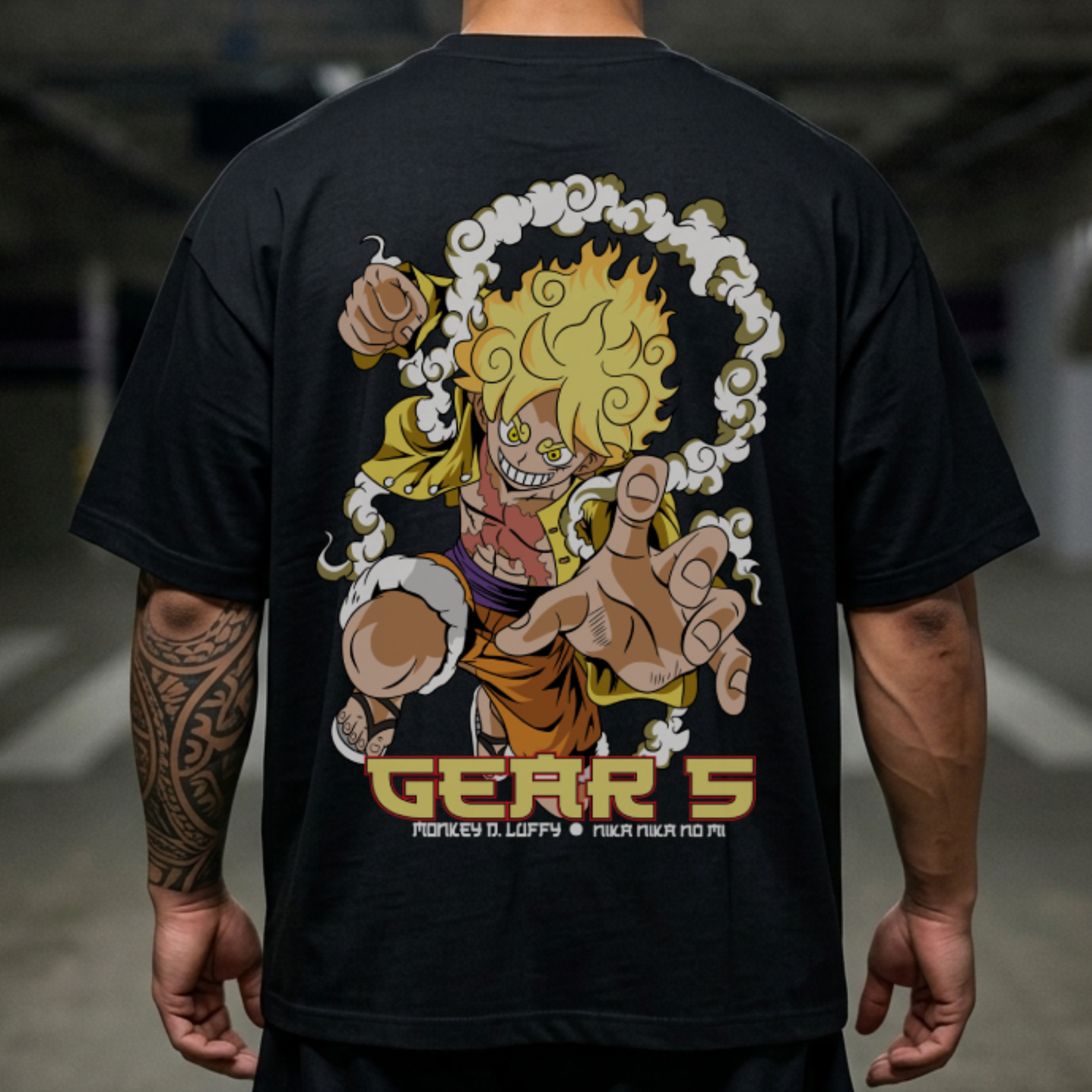 Camiseta Unisex corte Oversized, LUFFY 254 GRSM