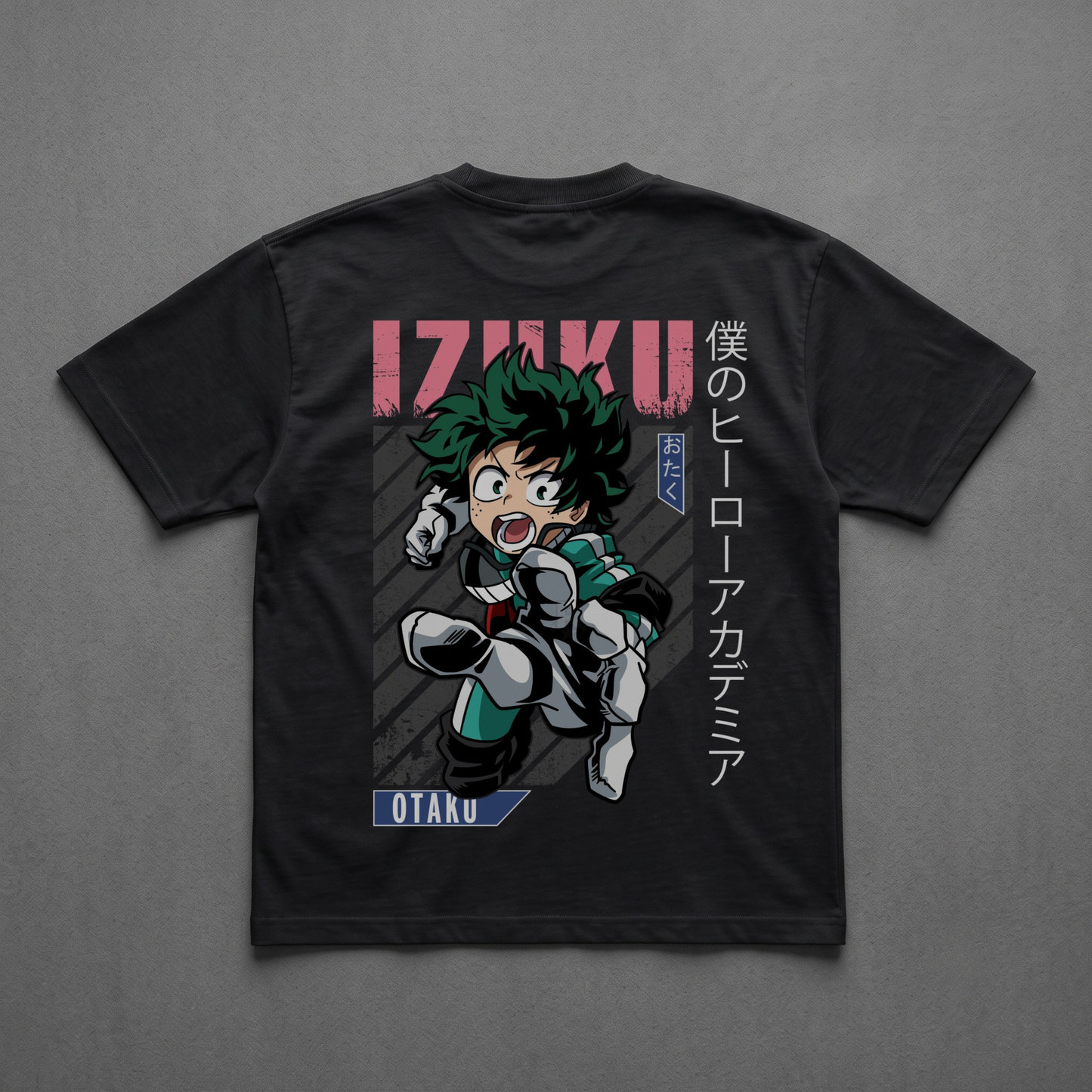 Camiseta Unisex corte Oversized IZUKU, Algodón 254 GRSM